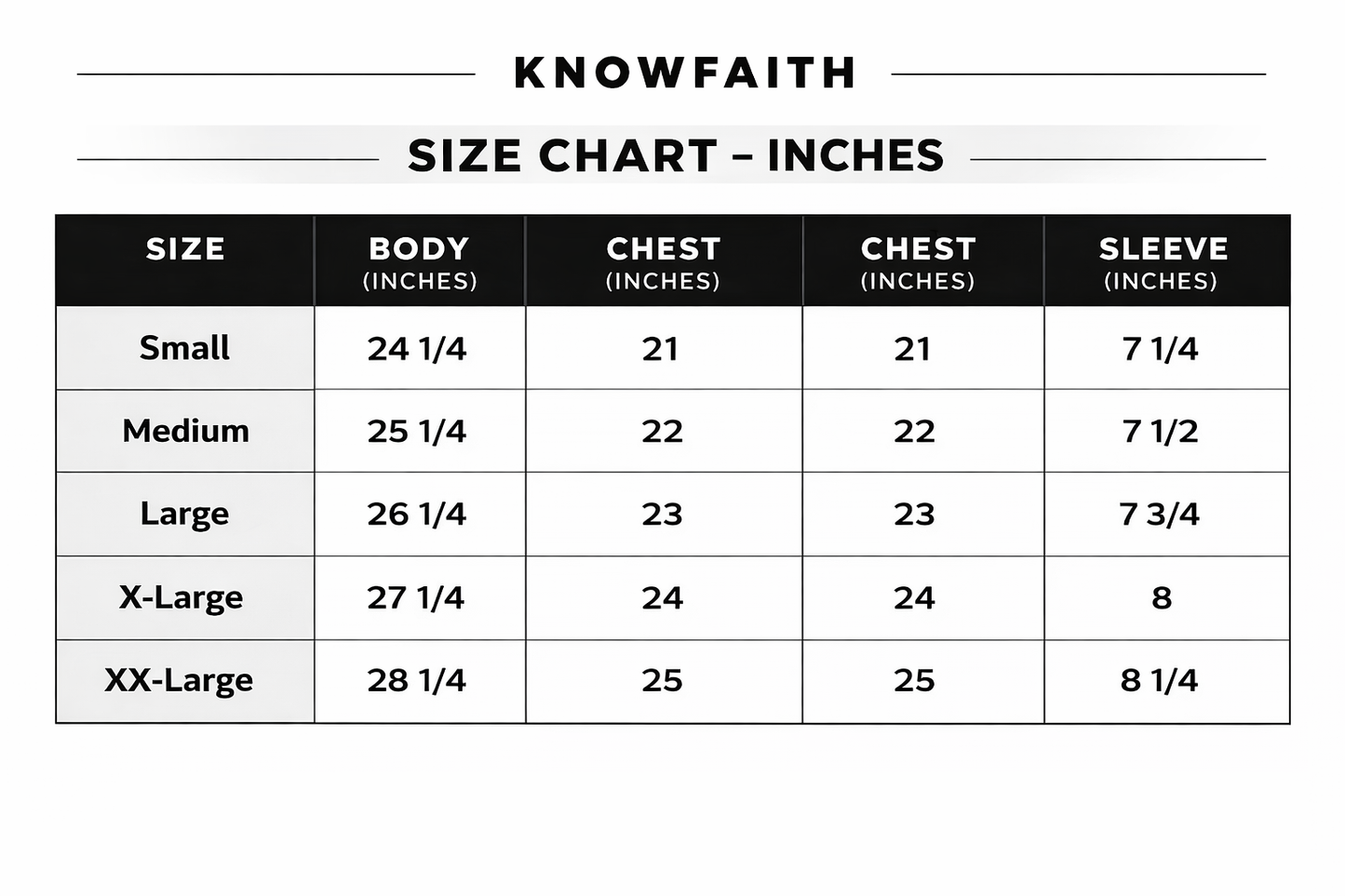 “Know faith” tee